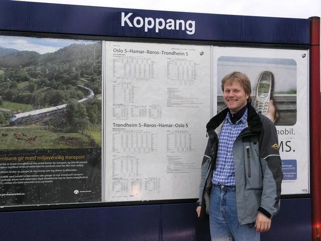 Leaving Philip at the Koppang railway station