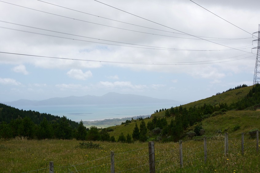 View westward (of Paekakariki and Kapiti Island) from near the confluence point