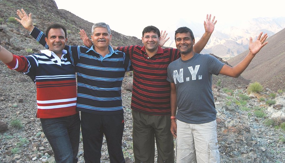 The Confluence Team (L-R): Anupam, Ajay, Dhiraj, Dinesh, Aayush (behind camera)