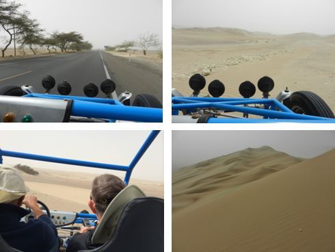 Scenes from the dune buggy ride to the vicinity of 14S 76W