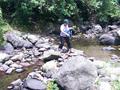 #8: Santah crossing one of the three streams about 200 meters to 13N 124E