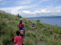 #5: Heading back after the visiting the confluence. It is easy terrain to hike, but the horses are welcome in the heat!