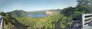 #3: Panorama from the rim showing the caldera and inner lake