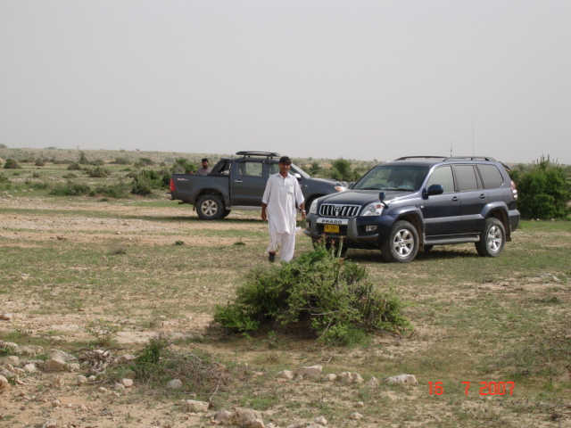 Ayoob and Asghar with Vehicles near confluence point