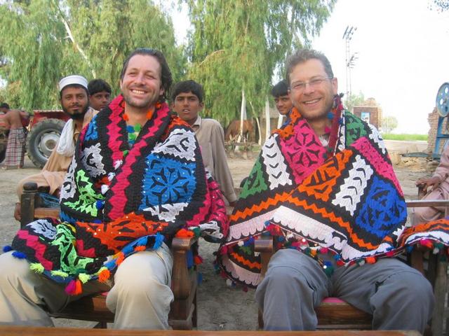 Joko and Rainer with the Blankets