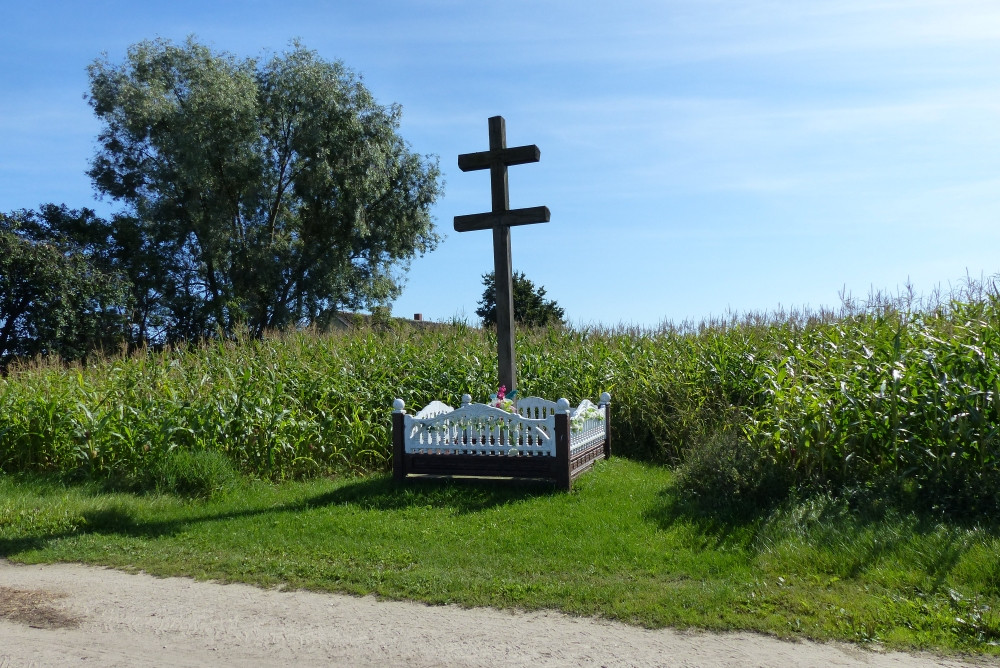 Krzyz w obrębie pola kukurydzy / A cross within a corn field