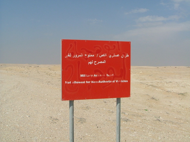 The red sign