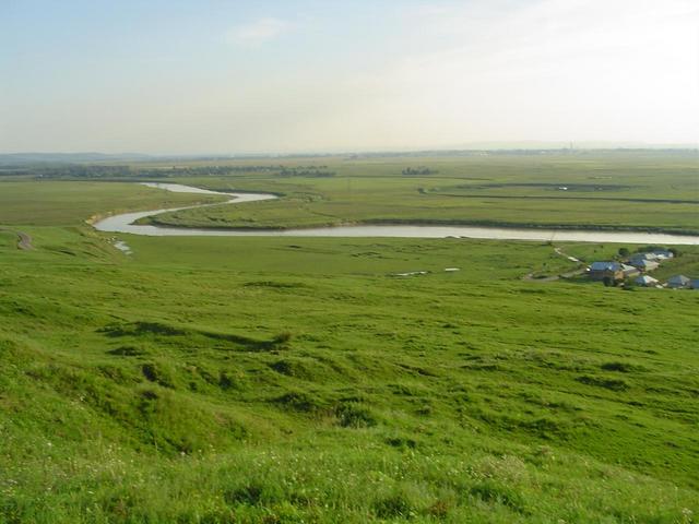 The River Siret looking to Roman 2-3 km from the confluence