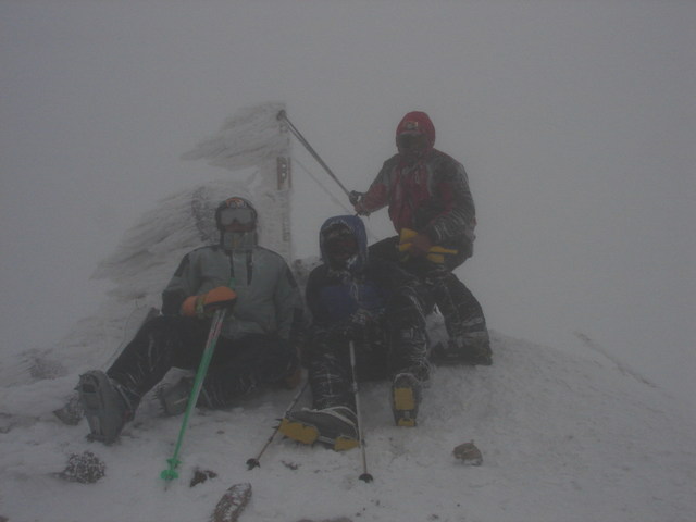 The top of mountain has met us a bad weather.