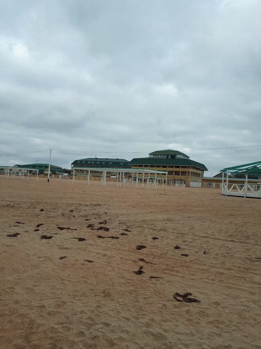 зона отдыха на косе - recreation area on the beach