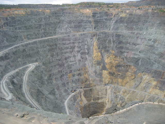 Sibay town. Copper ore mine