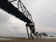 #9: The old destroyed pier on the banks in Belyy Yar
