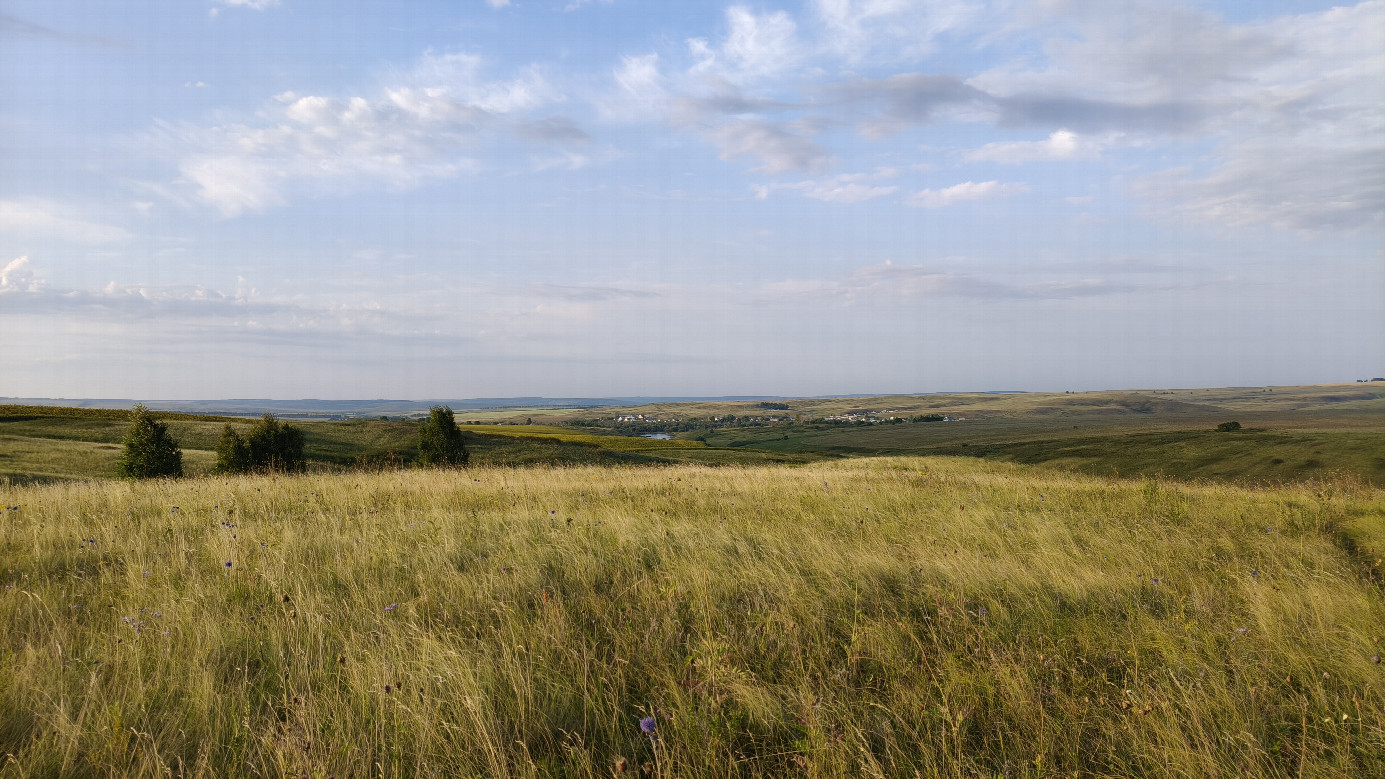 View from the hill. Chulpan village at the distance