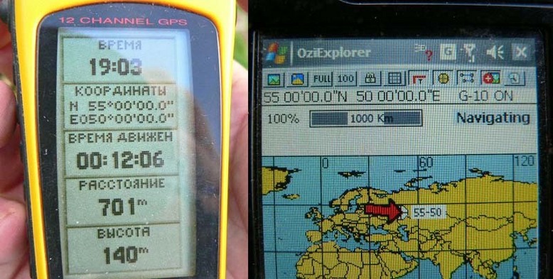 GPS reading, only '5' and '0'. Here is a spot on the Earth