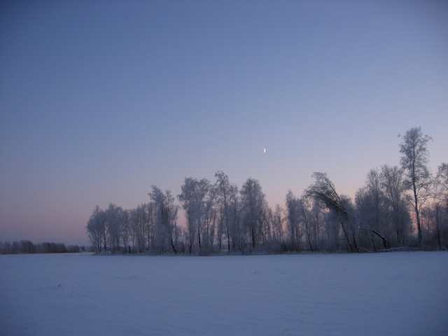 Russian winter scenery (on the way back to our car)