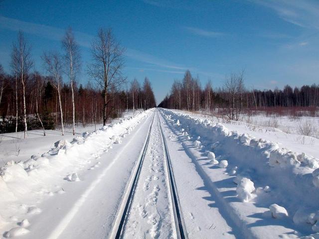 Part of the route was along the narrow-gauge railway