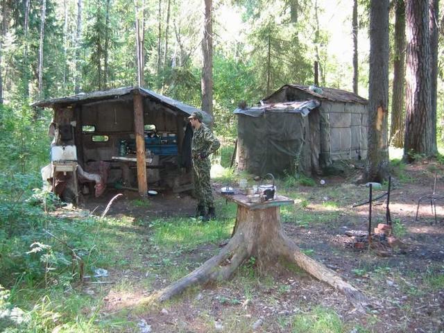 Hunters' winter hut