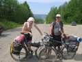 #7: (From left:) Artem Sismekov and Ilia Yablonko. On the road Nizhniy Tagil - Serebryanka, at the Bolshoy Ural (in Russian - The Big Urals) pass on the border between Europe and Asia