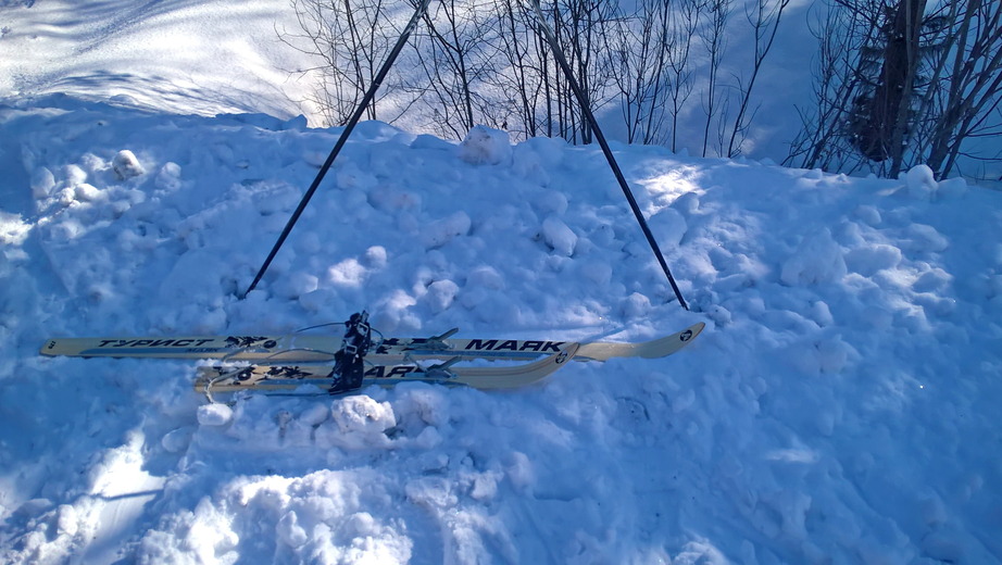 Maxim's shortened ski