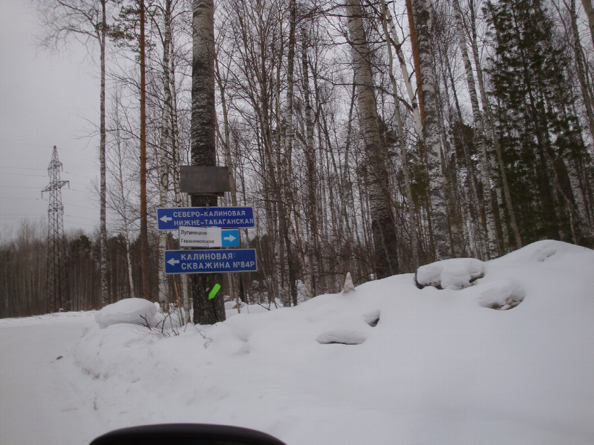 Указатель зимников / winter road direction sign