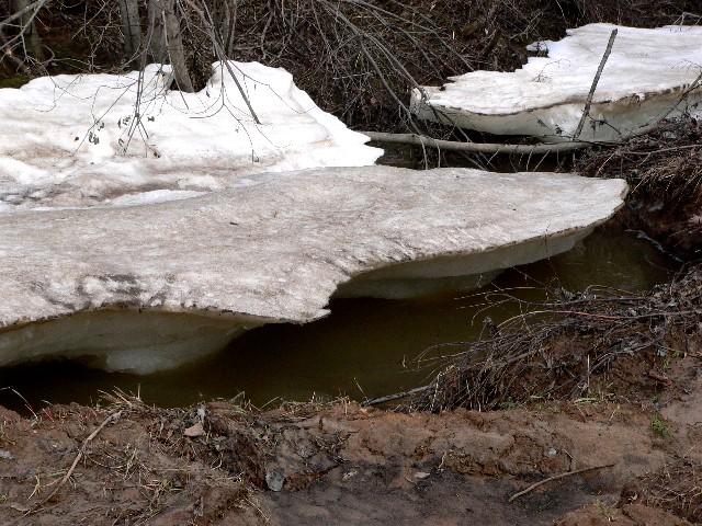 The ice on the creek
