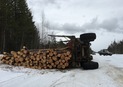 #10: Fallen logging truck / Опрокинувшийся лесовоз