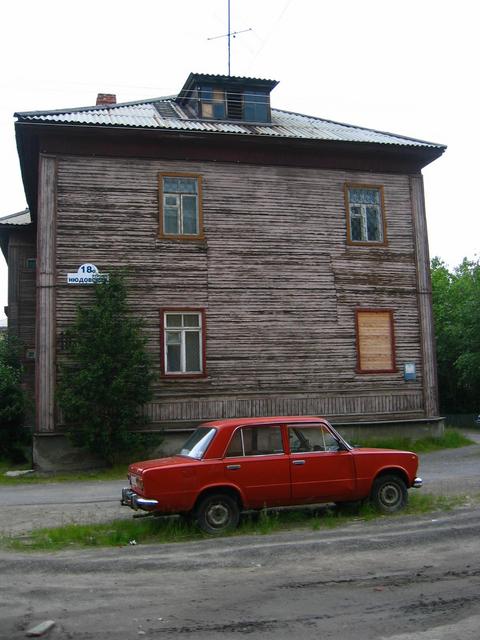 Untypical house in Monchegorsk