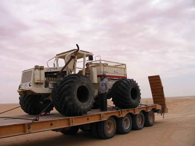 A fuel tank on sand tyres.