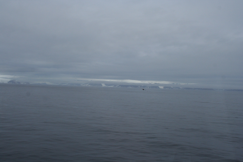 Looking south at the northern coast of Svalbard