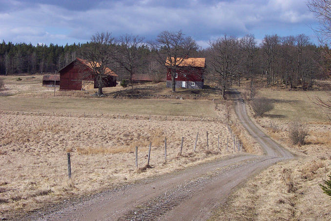 A small farm, situated about 1 km from the confluence.