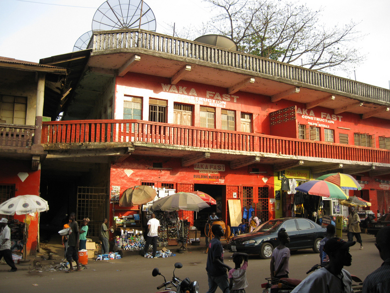 Shops in downtown Makeni