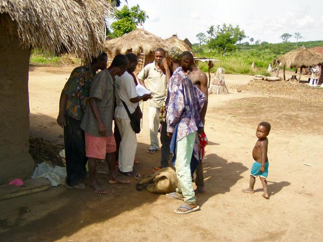 Discussion with villagers