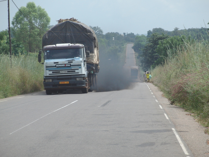 Heavy loads damaging the roads of Africa