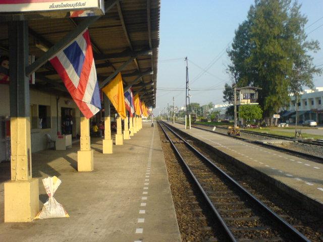 At Buriram station in the morning
