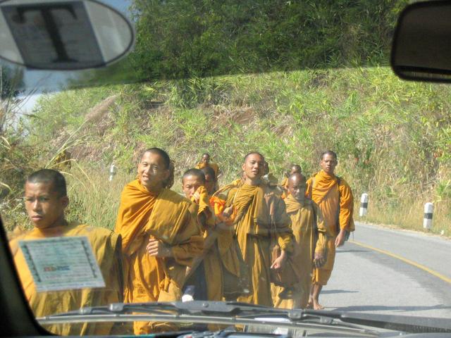 Monks on long walk