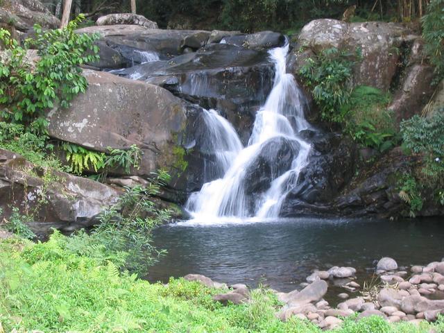 Waterfall along road