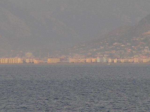 A closer view Northwest: The town of Anamur