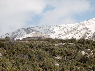 #1: View east from Confluence - snow-covered mountains of the Dedegöl Dağları
