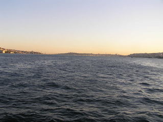 #1: A Geographer's Dream: View to the South a few kilometers north of the Confluence, down the Bosphorus, with Asia on the left and Europe on the right.