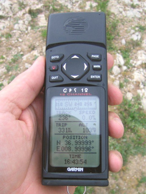 View of GPS device at the CP