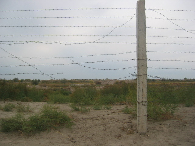 The Fence between Uzbekistan and Turkmenistan
