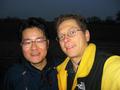 #4: Xiang and Rainer in fading Daylight at the DCP