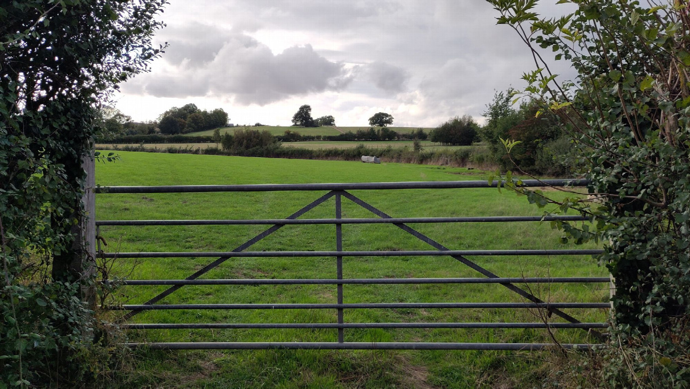 gate 130 m W of the CP