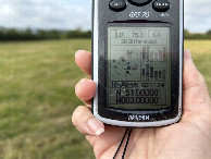 #6: GPS reading at confluence point. 