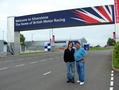 #7: Alfredo & Alfredo at Silverstone motor racing track main entrance.