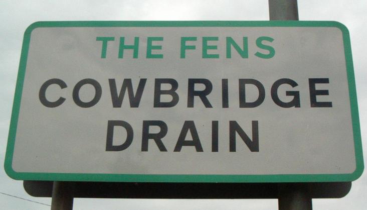 CowBridge Drain Sign, you are very close