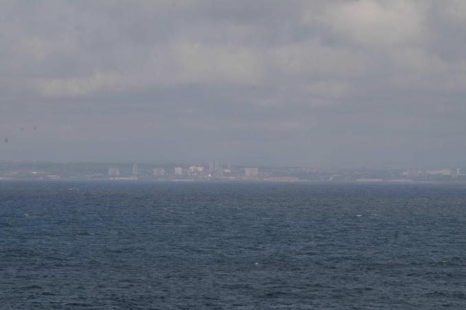 view to the west-northwest, South Shields and Tynemouth (picture taken with 300 mm telephoto lens)