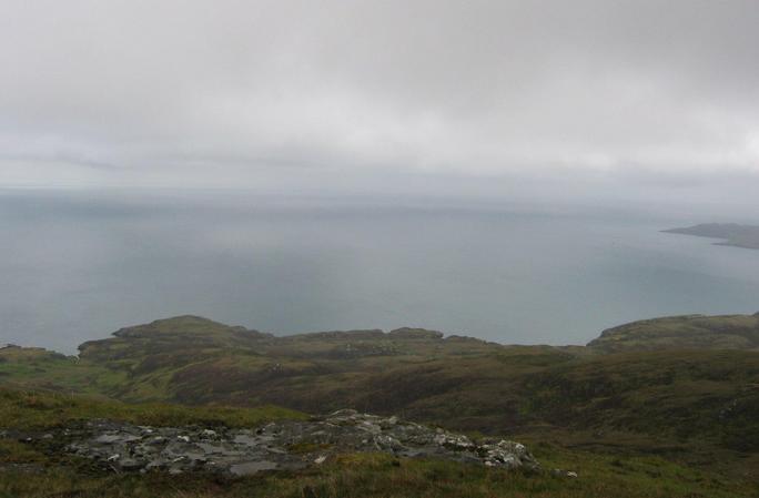 Looking towards 57N 7W from the hills of South Uist (20km range)