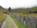 #6: Approaching the chapel ruins on the slate lined path as the clouds descend.