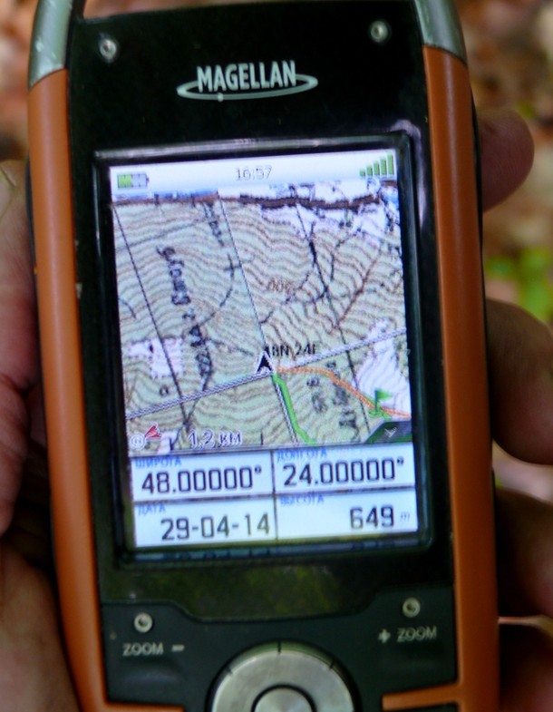Показания навигатора / GPS reading